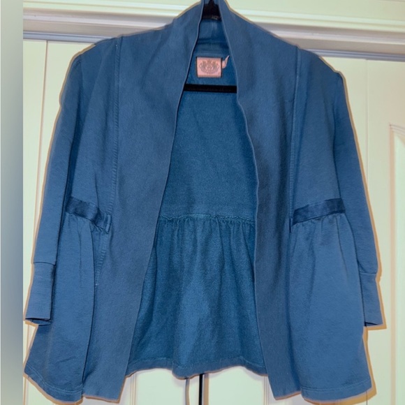 Vintage Juicy Couture Blue Utility Peplum Jacket Size Small - Picture 2 of 6